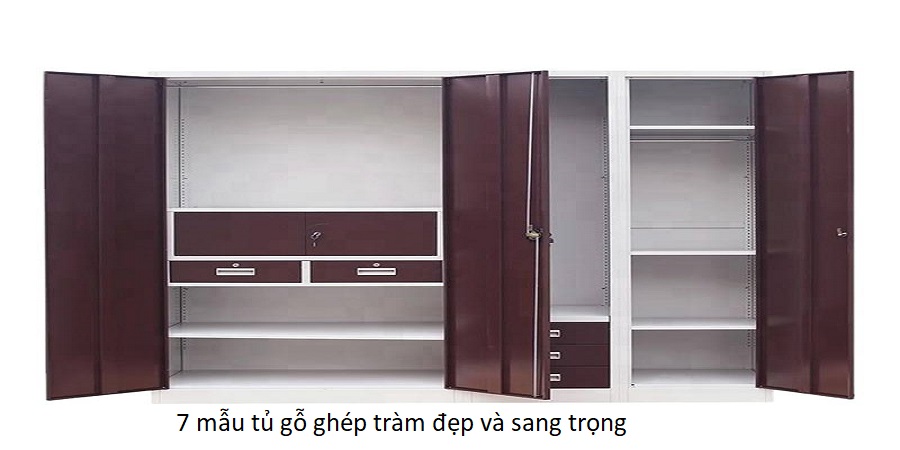 7 mẫu tủ gỗ ghép tràm đẹp và sang trọng